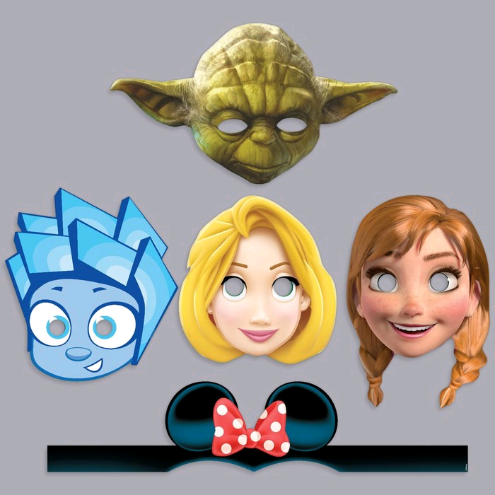 Маски карнавальные №2, Микс, 5 шт.