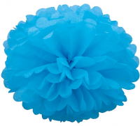 Декоративное украшение (30 см), "Помпон", Голубой, 1 шт.