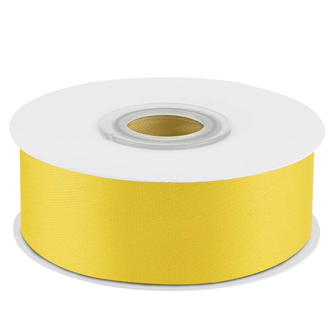 Лента атласная (2,5см*22,85м) Желтый, 1 шт.