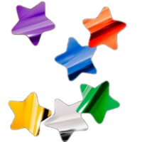 1 Конфетти фольгированные (3см), Звезды, ассорти, 500 гр.
