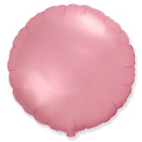 Шар (18''/46 см) Круг, Сатин розовый, 1 шт.