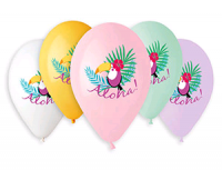 Шар (14"/35 см) Тукан ALOHA, ассорти, 5 шт.