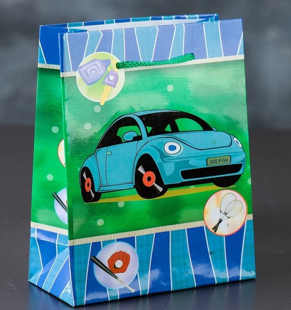 Пакет подарочный (12*15*5см), Успехов, 1шт.