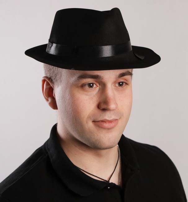 Карнавальная шляпа с кантом, цвет чёрный, 1 шт.