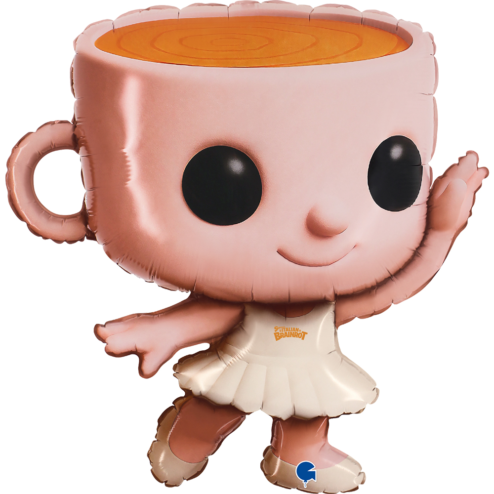 Шар (22''/56см) Фигура, Балерина Капучино, 1 шт. 