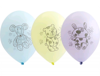 Шар (14"/35 см) Зверюшки-Игрушки, ассорти, 5 шт.