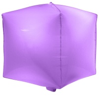 1 Шар 3D (20''/51см) Куб, Макарунс, Сиреневый, 1 шт.