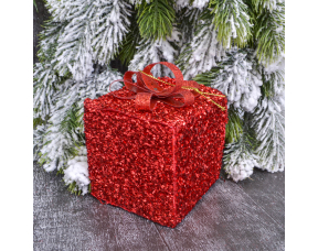 Ёлочная игрушка (8*10см), Подарок, Красный, 1 шт.