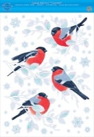 Набор наклеек, "Снегири", 1 шт.
