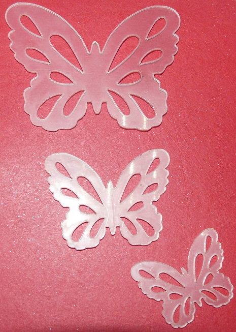 Набор пластиковых шаблонов (1 мм), "Бабочки №2", 1 шт.