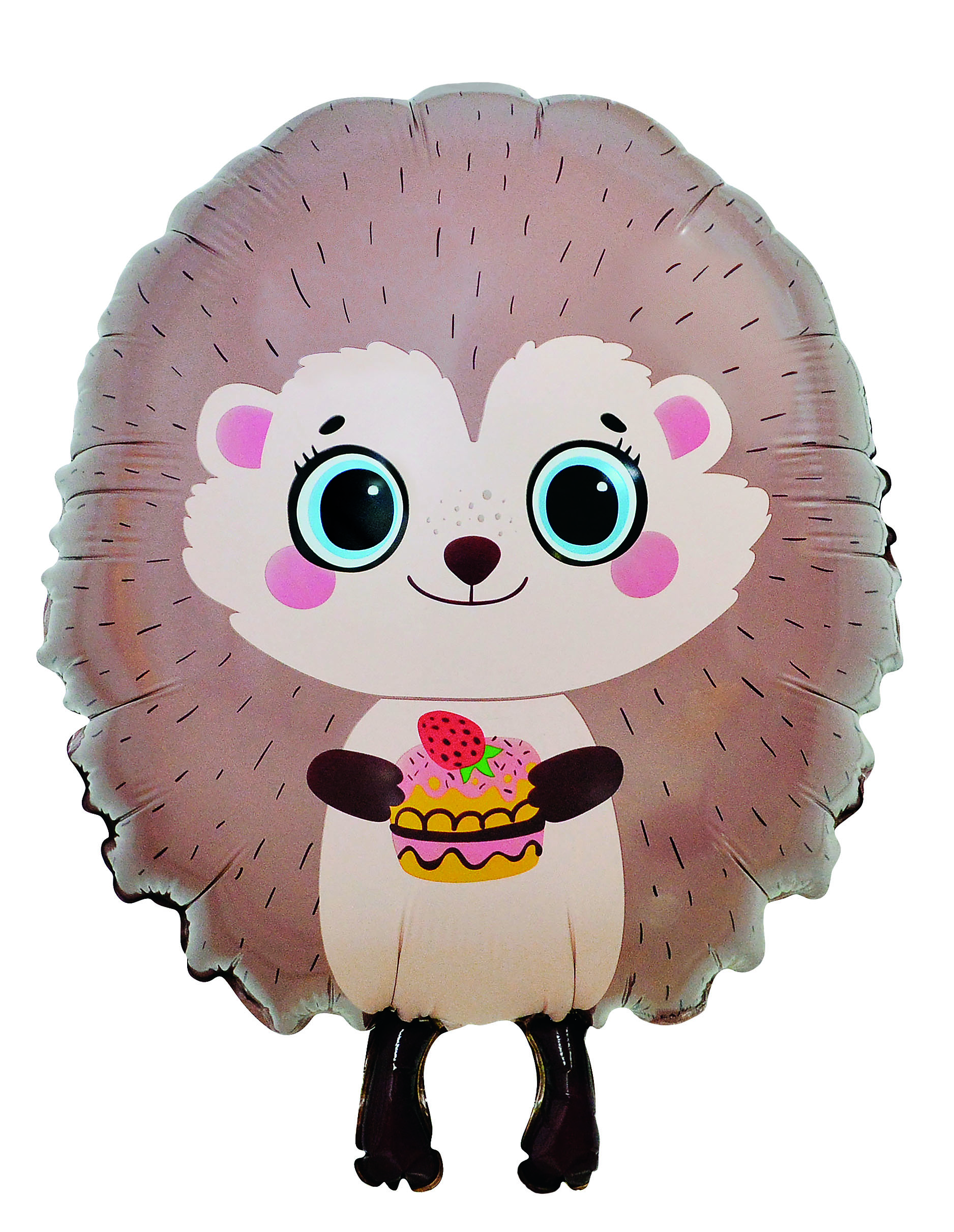 Шар (31''/79см) Фигура, Ежик с кексиком, 1 шт. 