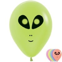 Шар (12"/30см) Чужие, Ассорти, неон, 1 ст, 100шт.