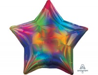 Шар (19"/48см) Звезда, блеск, Переливы Радуга, 1 шт.