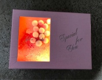 Подарочная коробка с подсветкой (25*18*11,5см), розовый, 1 шт.