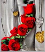 Пакет (45*38 см), Цветы страсти, полиэтиленовый, с вырубной ручкой, 60 мкм, 1 шт.