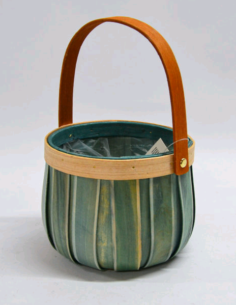 Корзина плетеная (D16*H13*26см) секвойя, зеленый, 1 шт.