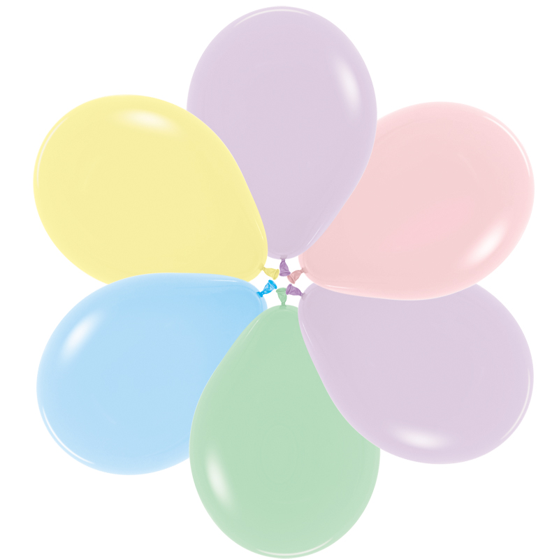 Шар (5''/13см) Ассорти (600), Макарунс, 40 шт.