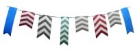 Гирлянда-флажки (190см), Полоска, 1 шт.