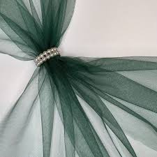 Фатин с блестками (5,5см*15ярд), Темно-зеленый (35), 1 шт.