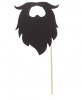 Фотобутафория на палочке "Борода", 11,4х13,5 см, 1 шт.