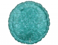 Шар (18"/45 см) Круг, Пайетки Ocean Blue, 1 шт.