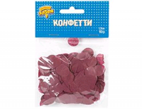 Безымянный Конфетти Круги (1,5см), тишью, Бордовые, 10 гр.