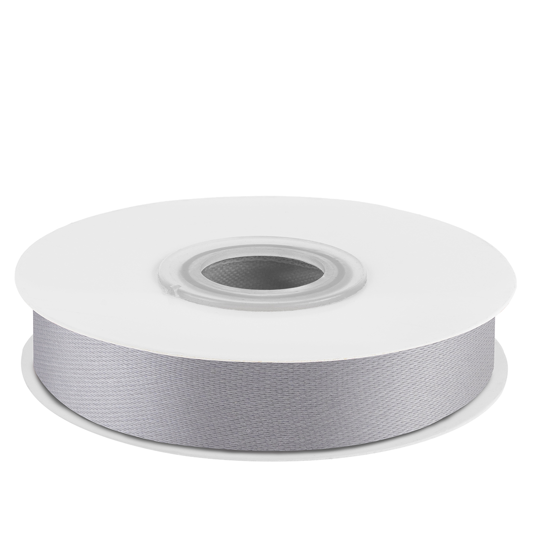 Лента атласная (1,2см*22,85м) Серебро, 1 шт.