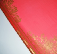 Пленка матовая (600мм), Ажур, Красная/золотая, 200 гр, 1 шт.