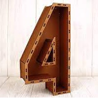 Распродажа! Подарочная упаковка-цифра из МДФ.