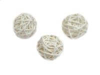 Шар из ротанга (4см), белый, 1 шт.