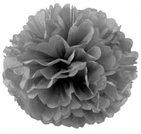 Декоративное украшение (30 см), "Помпон", Серый, 1 шт. 