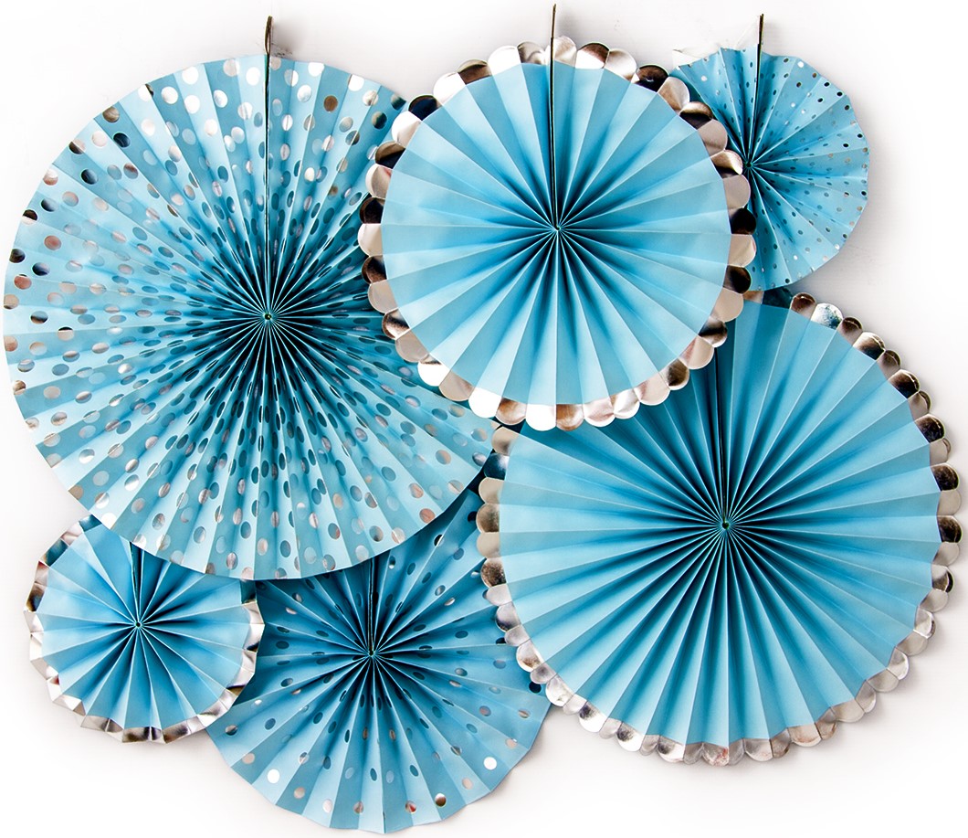 Набор дисков, Микс дизайнов, Голубой/Серебро, Металлик, 6 шт.