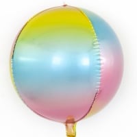 Шар (20''/51см) Сфера 3D, Нежная радуга, Градиент, 1 шт.