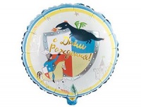 Шар (18"/46см), Круг, ДР Рыцарь и Дракон, 1 шт.