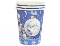 Стаканы бумажные (250мл), С НГ Зимняя Сказка, 1 шт.