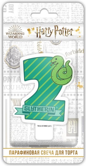 Свеча Цифра, 2 Гарри Поттер, Чиби, 7 см, 1 шт.