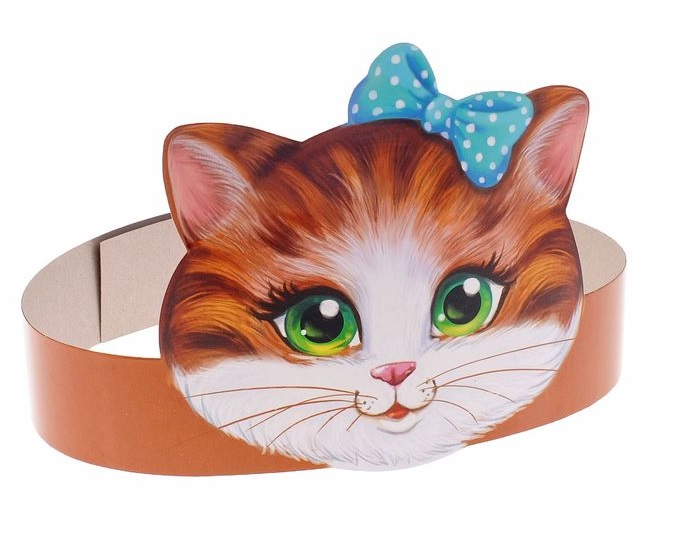 Маска на ободке "Кошечка", 11,9х64 см, 1шт.