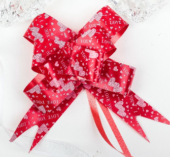 Бант-бабочка (1,7см), Красный, 5 шт.