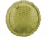Шар (18"/45 см) Круг, Крокодил Сафари, 1 шт.