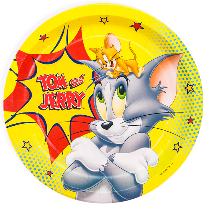 Тарелки (9''/23 см) Том и Джерри, 6 шт.
