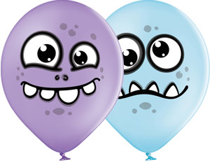 Шар (14"/35см) Забавные монстрики, пастель, 50 шт.