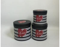 Коробка-Цилиндр (21,2*19,5cм), Love, Черная, 1 шт.