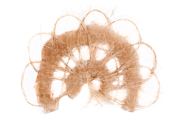 Веер ажурный лен №2, натуральный, 1 шт.