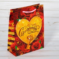 Пакет подарочный (23*27*8см), С Любовью, 1 шт.