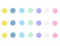 Гирлянда н/нитке (220см), Круги Macaron, 1 шт.