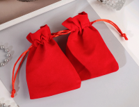 Мешочек бархатный (9*12 см), Классика, красный, 1 шт.