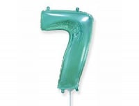 Шар (16"/41 см) Цифра 7, тиффани, 1 шт.
