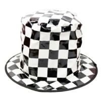 Цилиндр в клетку черно-белый, 1 шт.