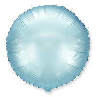 Шар (18''/46 см) Круг, Сатин голубой, 1 шт.