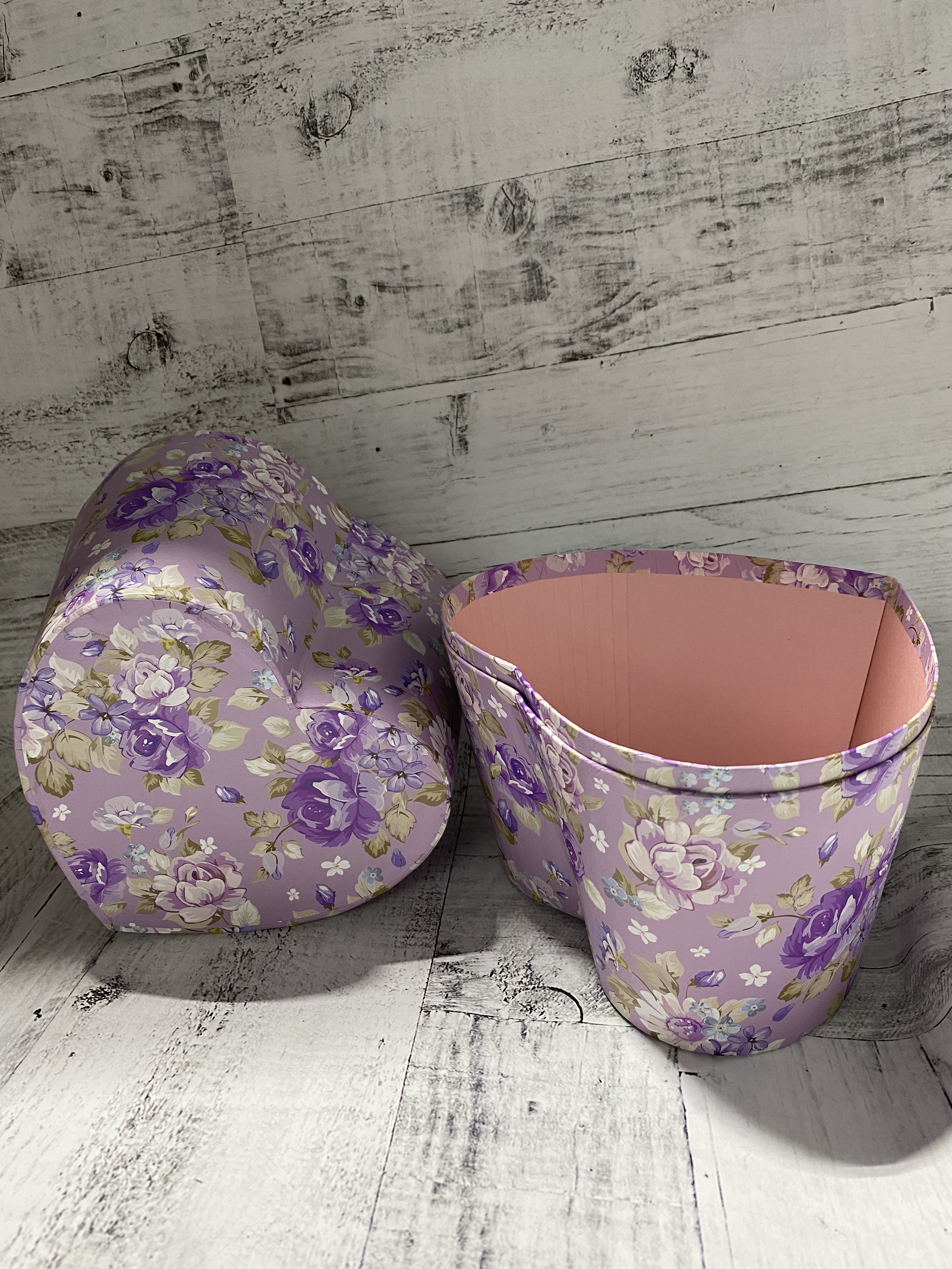 Коробка под цветы, Сердце (14*13*10 см),Прованс, 1 шт.